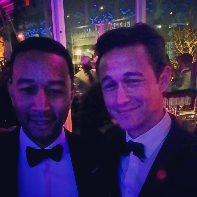 John Legend and Joseph Gordon-Levitt matched in bow ties at the Oscars.
Source: Instagram user johnlegend