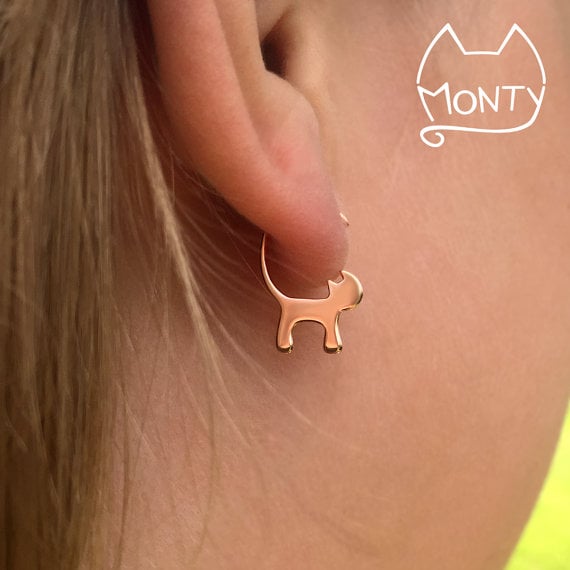 Rose Gold Plated Sterling Silver Earrings ($22)