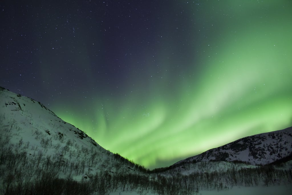 The aurora borealis made for stunning light over Norway's Arctic Circle in March 2012.