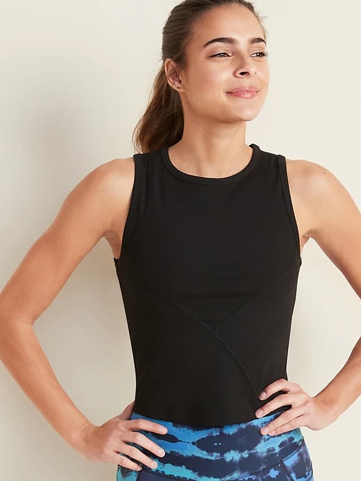 Old Navy Fitted Rib-Knit Cropped Performance Tank