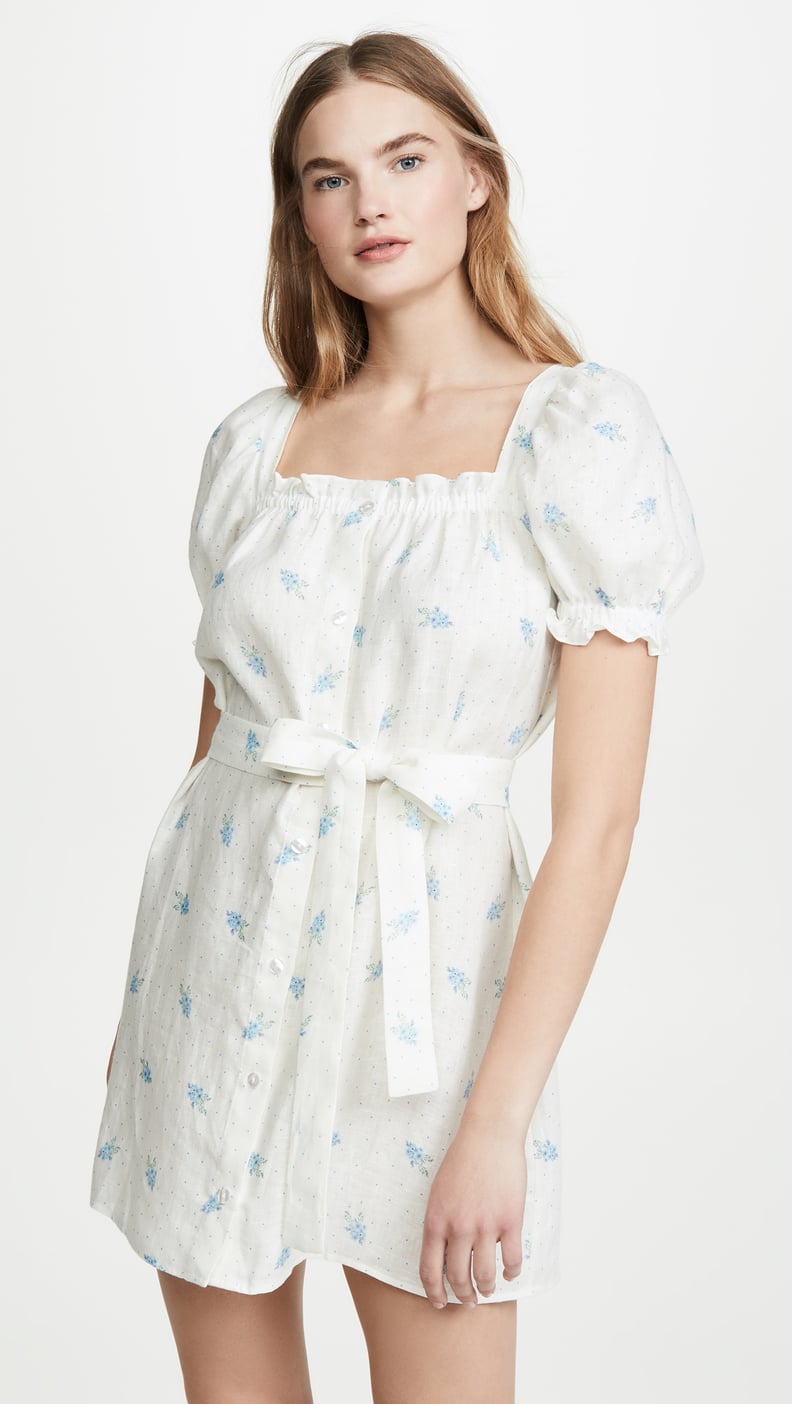 Sleeper Brigitte Linen Mini Dress