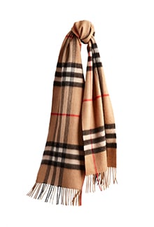 Burberry Heritage Check Cashmere Scarf