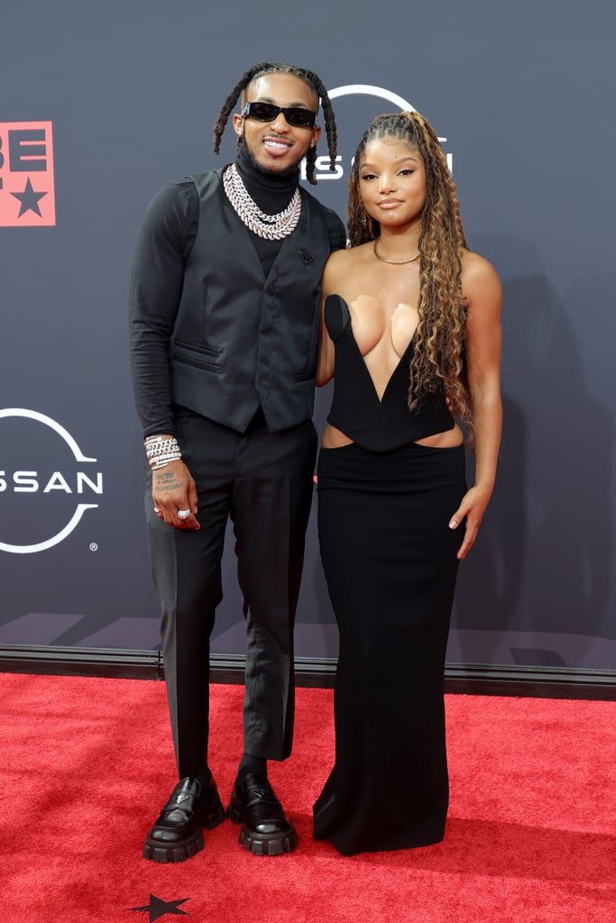 Halle Bailey Wears Corset and Cutout Skirt at the BET Awards