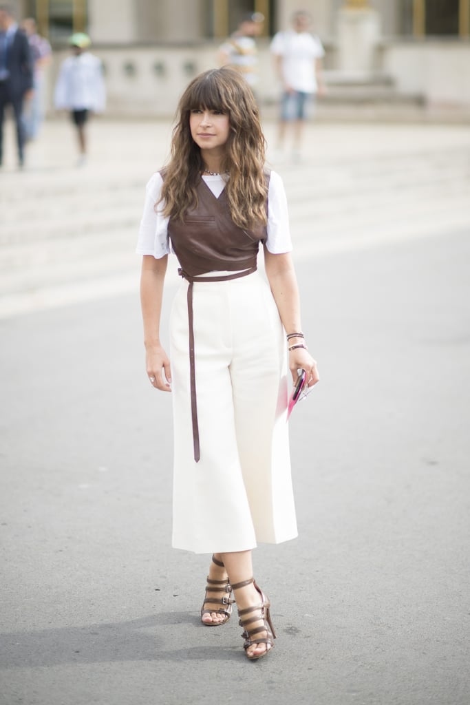 Look to Miroslava Duma for a fresh way to wear leather during Summer.