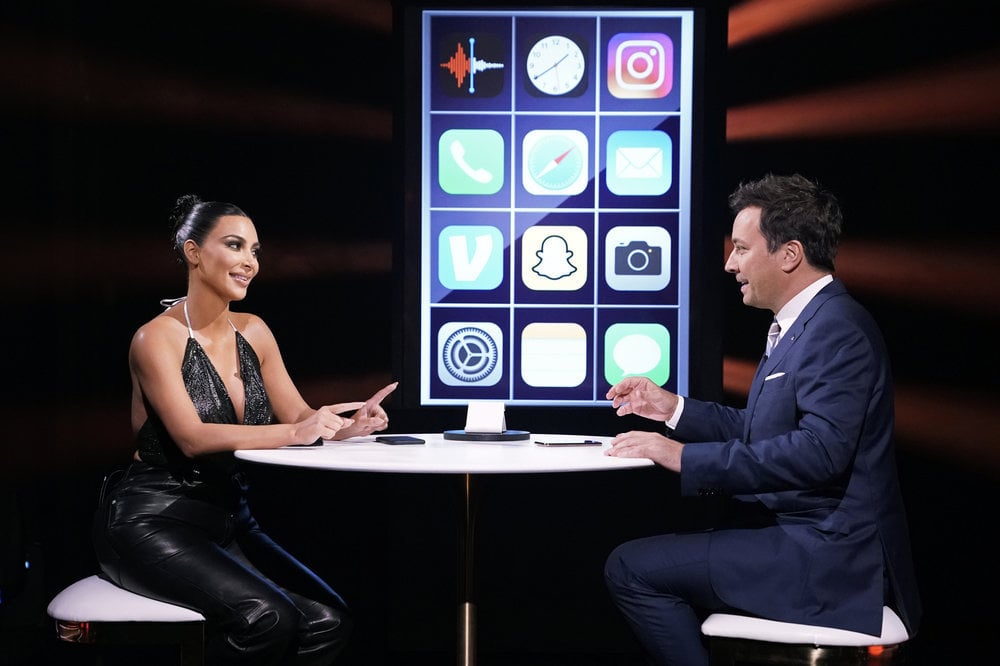 Kim Kardashian Plays Show Me Your Phone on The Tonight Show