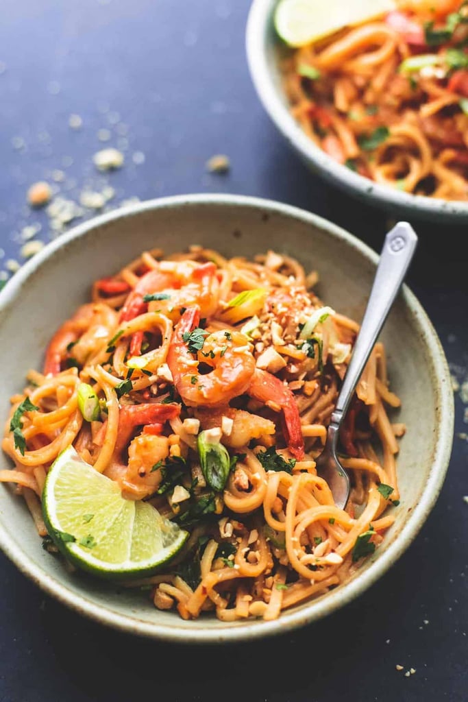 Shrimp Pad Thai With Peanut Sauce