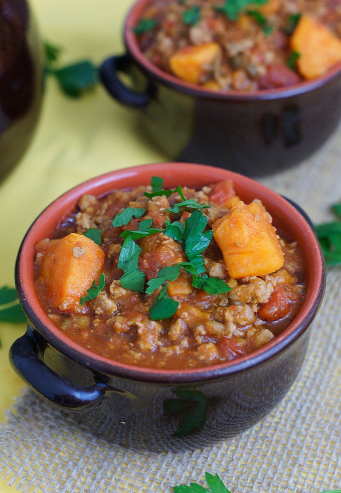 Slow-Cooker Turkey and Sweet Potato Chili