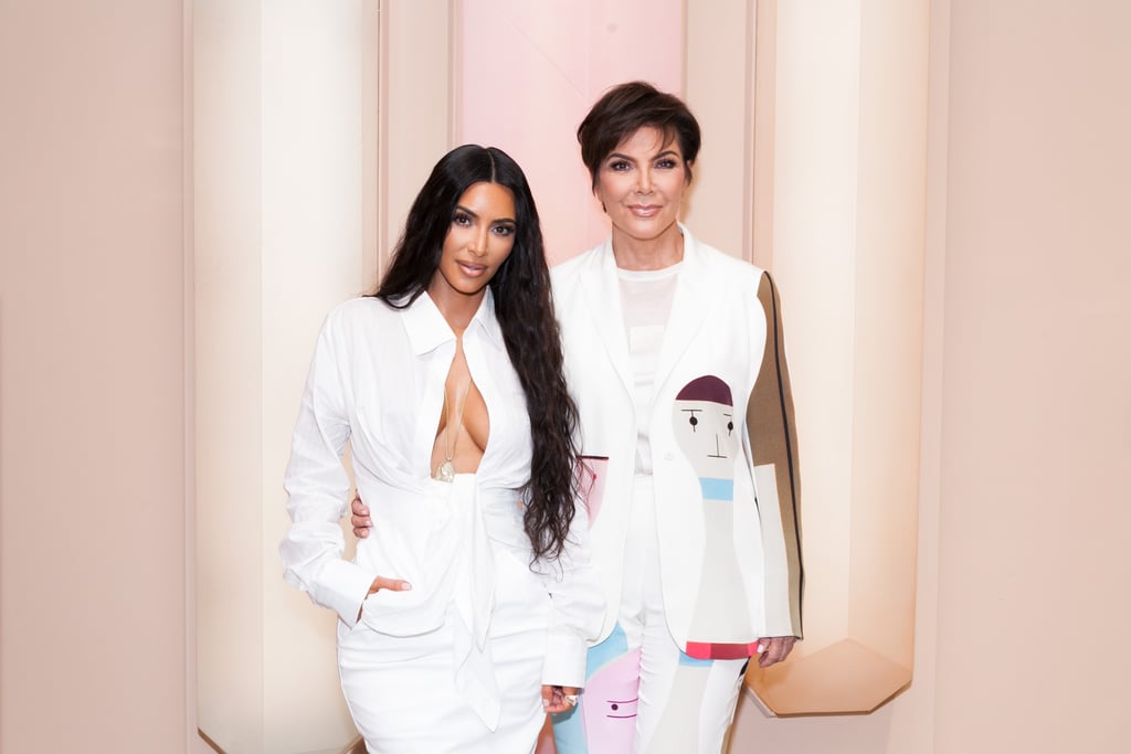 Kim Kardashian's White Shirt and Skirt June 2018