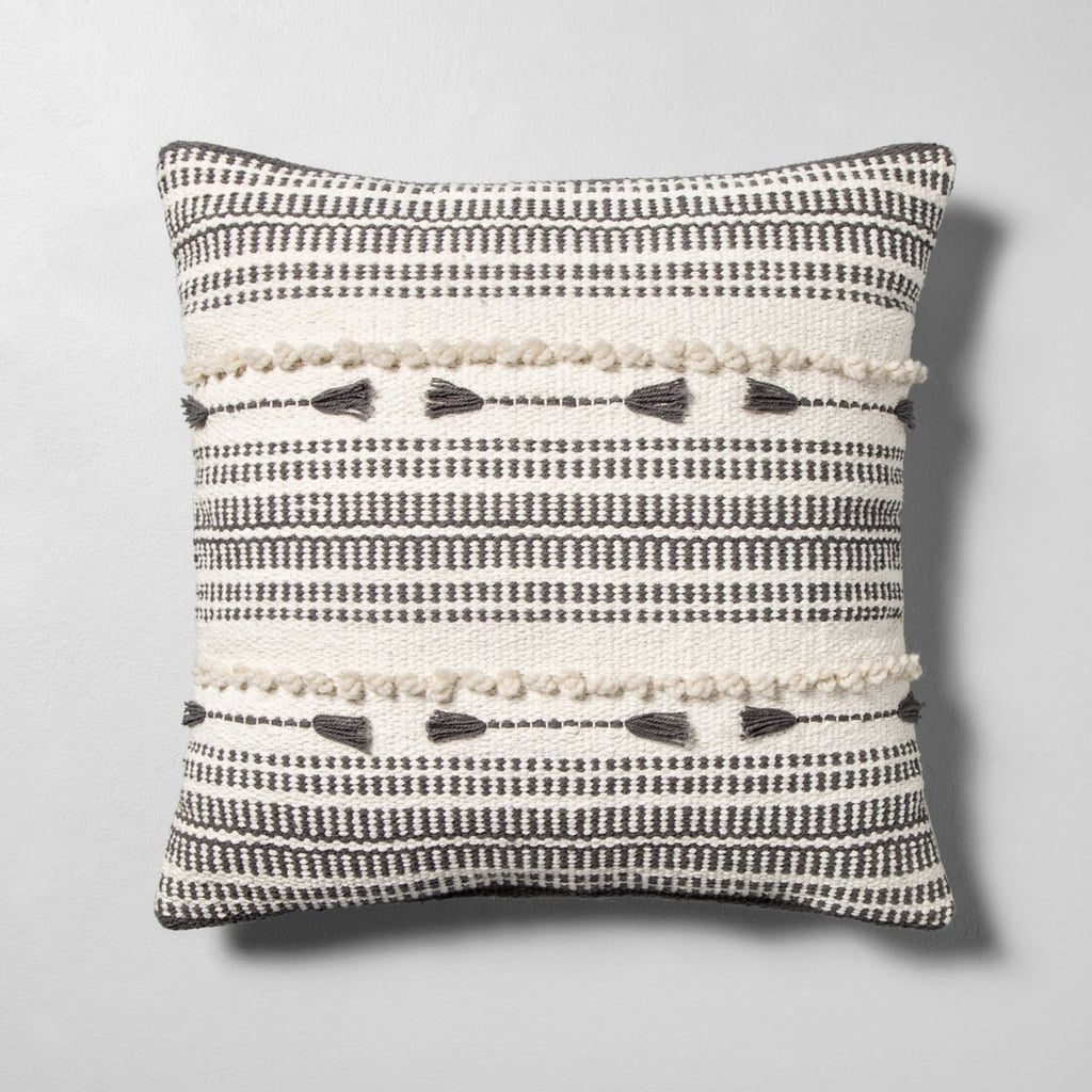 Knotted Throw Pillow in Cream / Gray