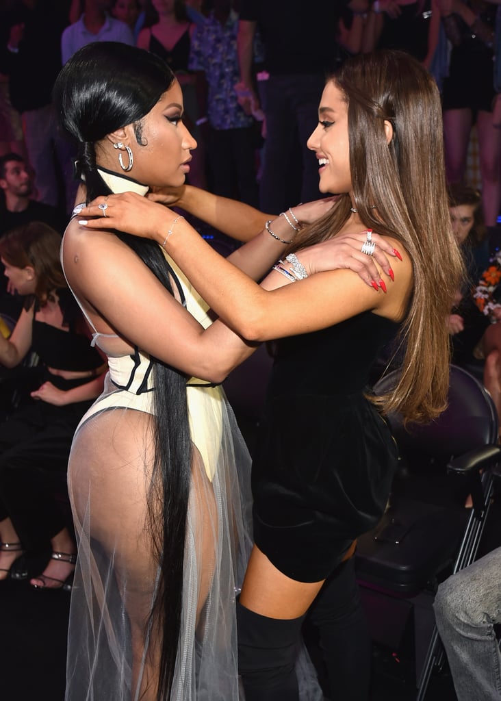 Ariana Grande and Nicki Minaj at the 2018 MTV VMAs