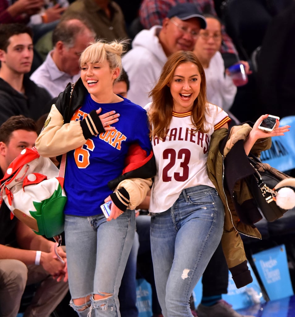 Miley Cyrus and Family at Basketball Game March 2016