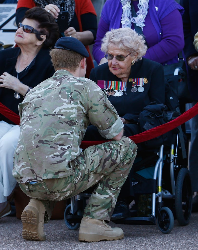 Prince Harry Hugging Elderly Lady in Sydney June 2017