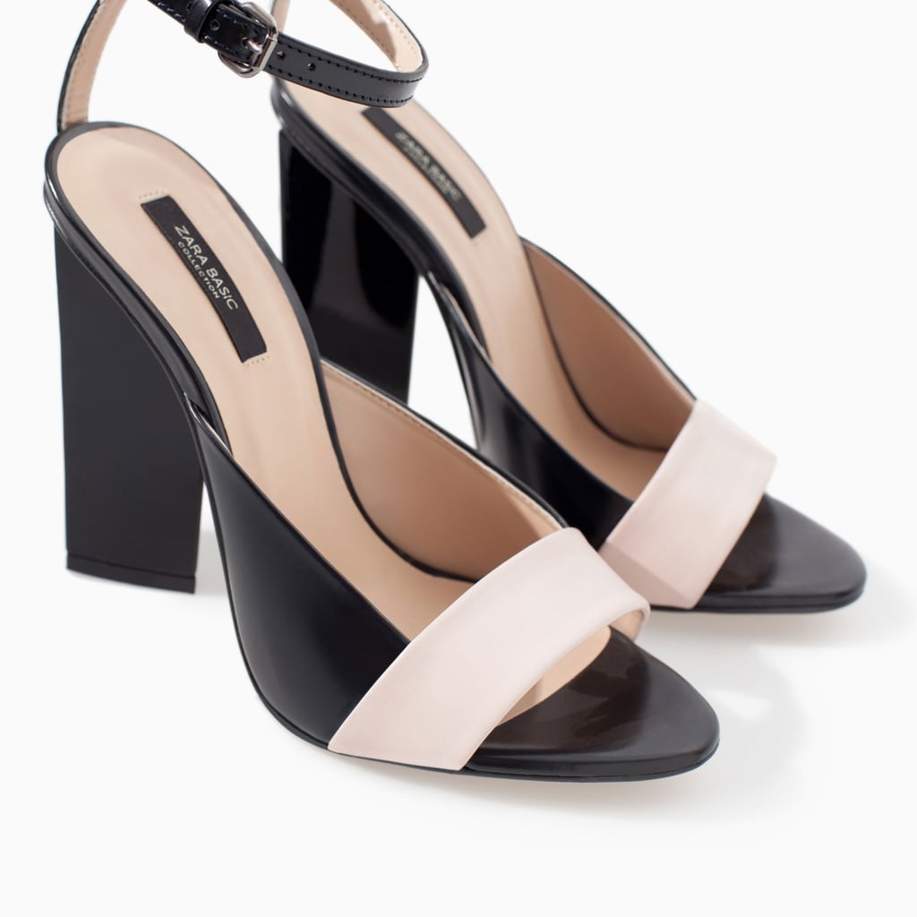 Zara High Heel With Geometric Pattern Sandal ($100)