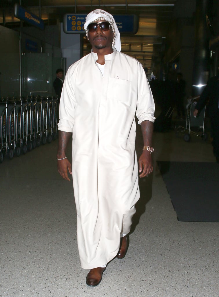 Tyrese Gibson wore traditional clothing when he landed at LAX on Monday after visiting Dubai.