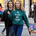 Maddie Ziegler's Green "In Karl We Trust" Vintage Sweatshirt