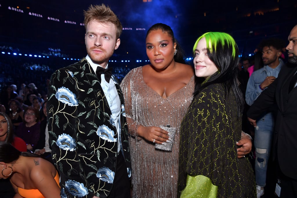 Finneas O'Connell, Lizzo, and Billie Eilish at the 2020 Grammys