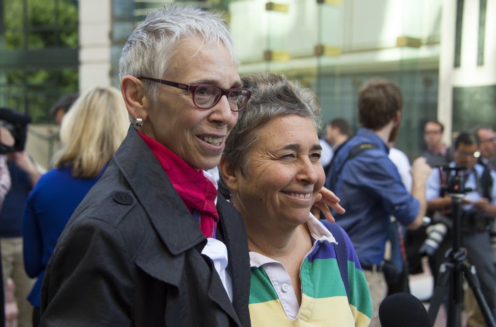 Diane Ullius and Rhonda Buckner got married in Canada, but on Monday, the couple spoke with reporters in Virginia to celebrate the gay-marriage news.