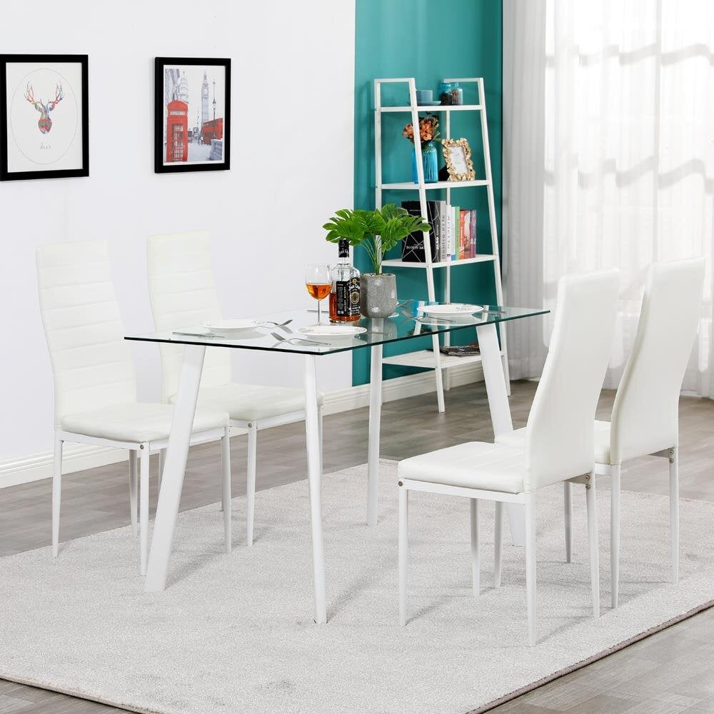 For Minimalists: Orren Ellis Tybee 4-Person Dining Set