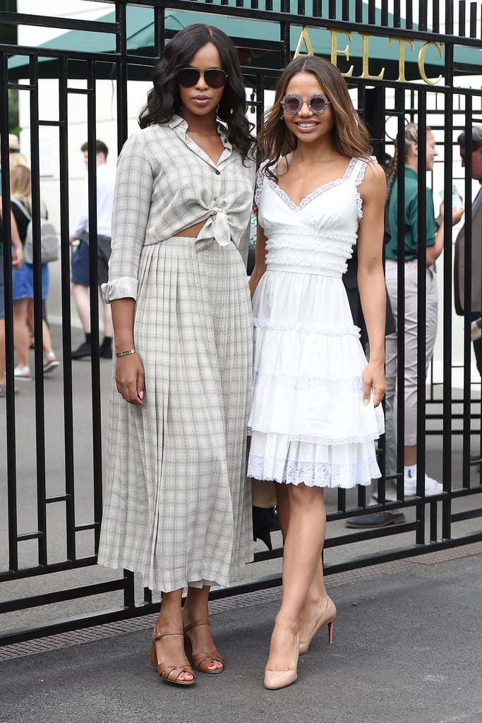 Sabrina Elba and Emma Weymouth at Wimbledon 2019