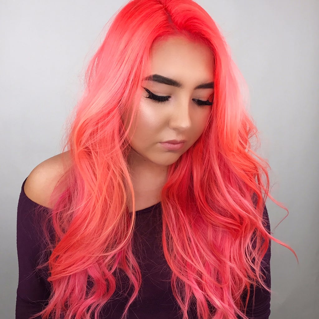  Neon Peach Hair Color Trend POPSUGAR Beauty Middle East