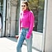 Gigi Hadid Wearing Furry Pink Mules