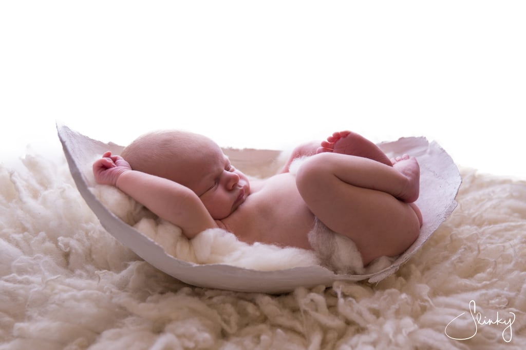 Newborn Photos in Baby Bump Cast Molds