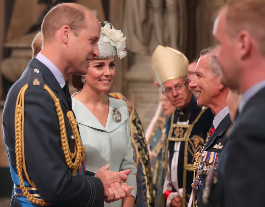 Kate Middleton's Blue Alexander McQueen Coat and Beige Heels