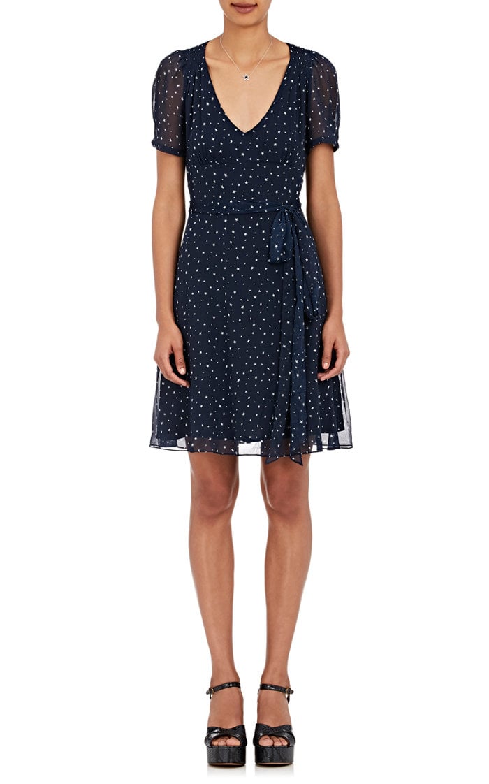 Barneys New York XO Jennifer Meyer Star-Print Chiffon Dress