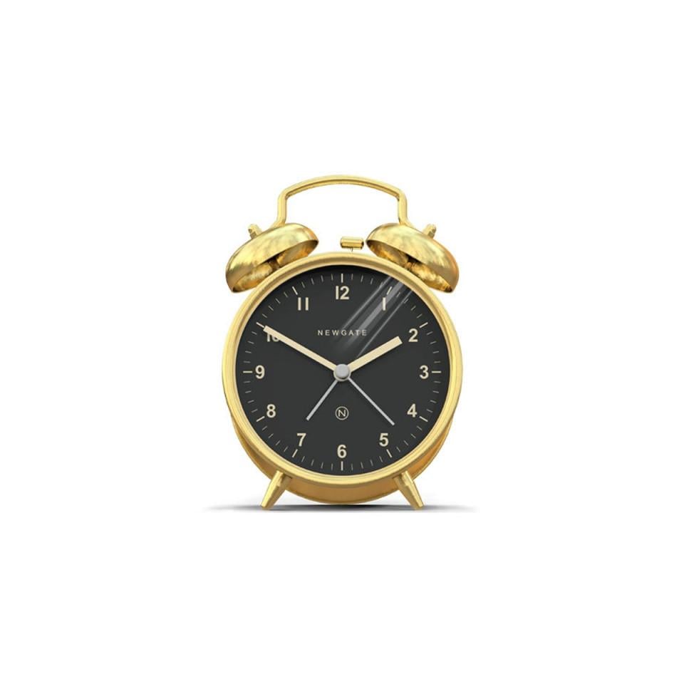 Bonnie: Charlie Bell Alarm Clock in Radial Brass design by Newgate