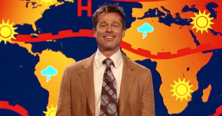 Brad Pitt Returns as Weatherman on Jim Jefferies Show 2017 | POPSUGAR