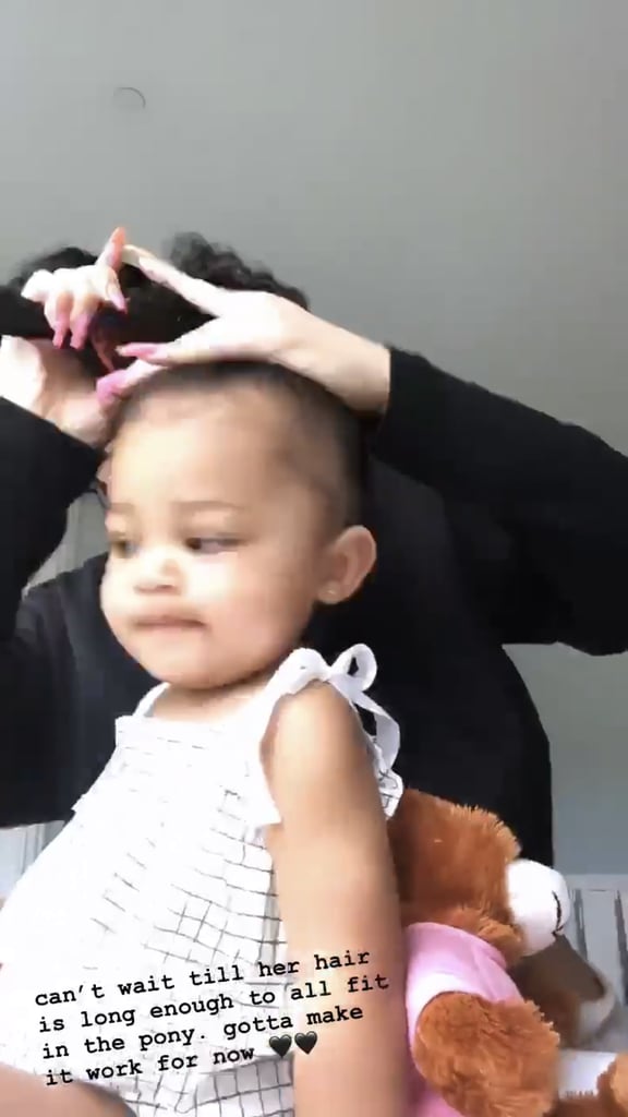 Kylie Jenner Does Stormi's Hair