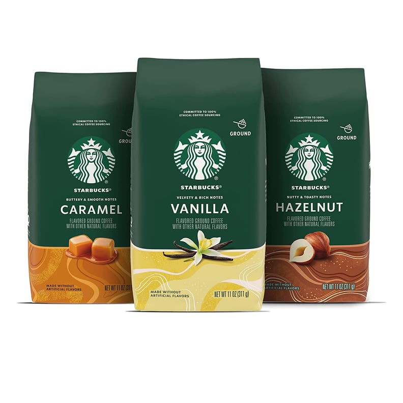 For a Gift Basket: Starbucks Flavored Ground Coffee Variety Pack
