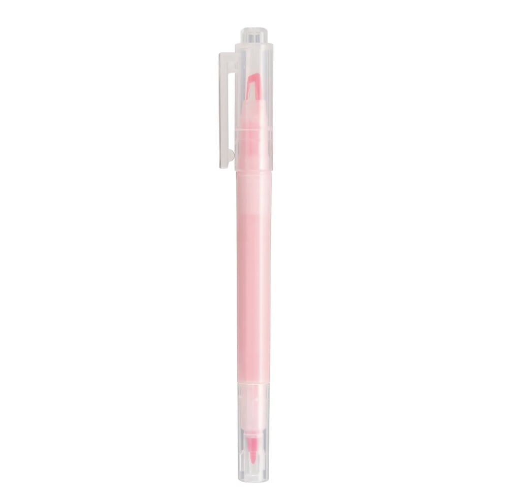 Muji Clear Tip Double Ended Highlighter ($3)
A double-sided highlighter is never a bad idea!