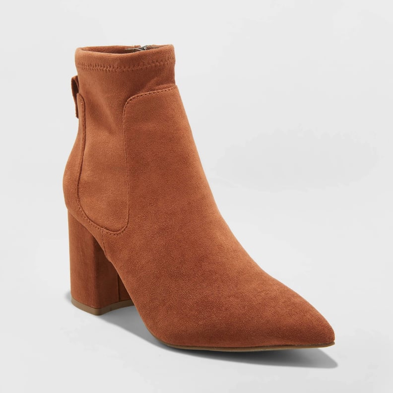 A New Day Cornelia Microsuede Pointed Sock Booties