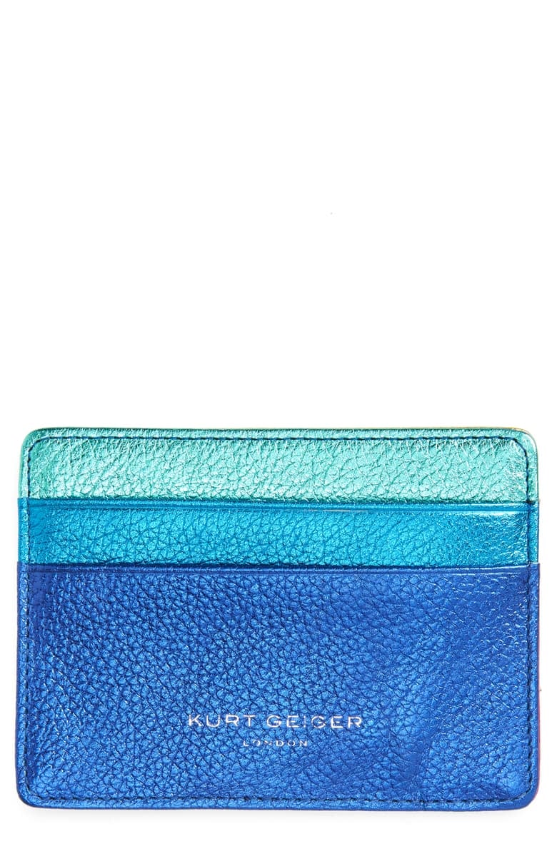 Kurt Geiger London Metallic Leather Card Holder