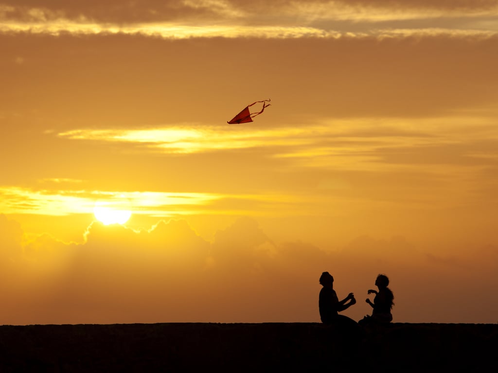 Fly a kite together. Perhaps even make the kite together before flying it.