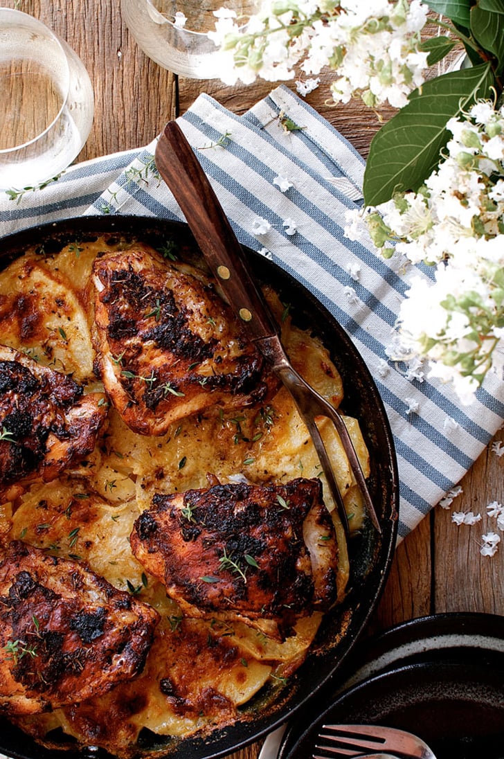 Roast Chicken and Potato Gratin Skillet