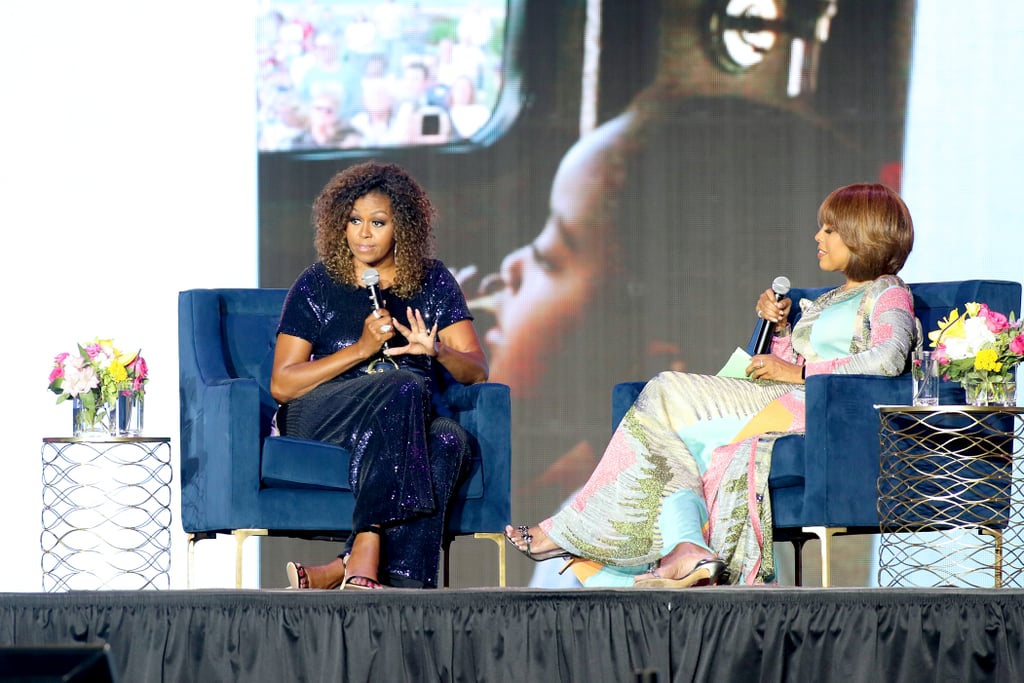 Michelle Obama's Blue Jumpsuit at Essence Festival 2019