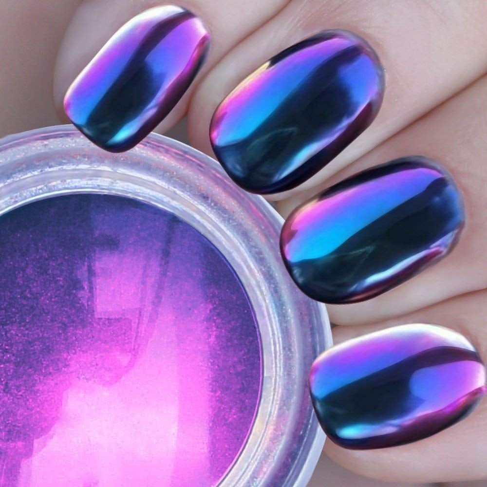 PrettyDiva Chameleon Chrome Nail Powder | These Nail Powders Will Give You  a Holographic Manicure at Home | POPSUGAR Beauty Photo 4