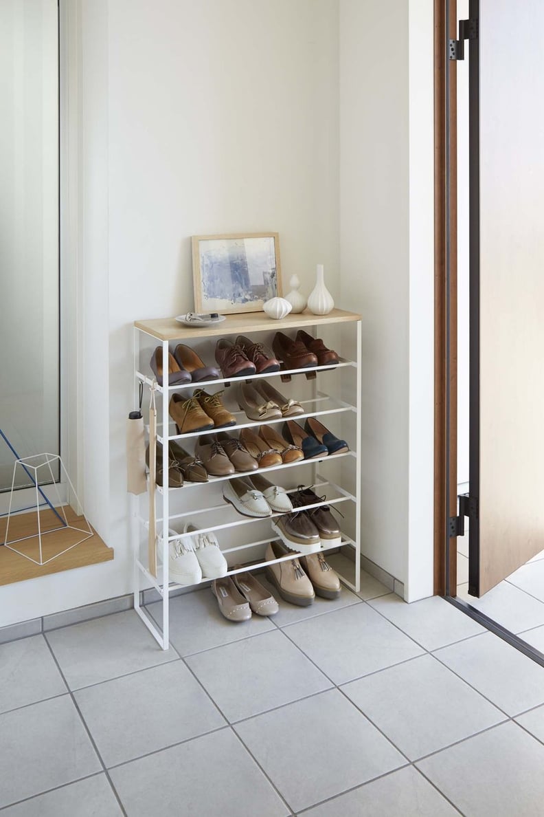 For All Your Shoes: Yamazaki Home 6-Tier Wood Top Shoe Rack