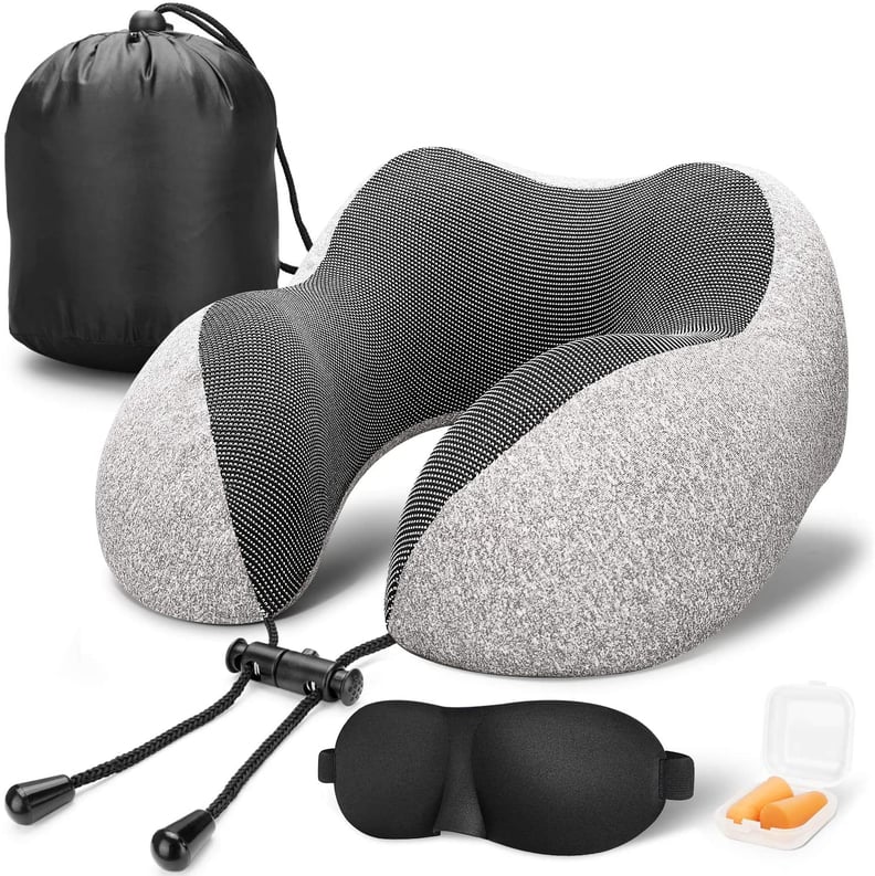 Mlvoc Travel Pillow 100 Percent Pure Memory Foam Neck Pillow