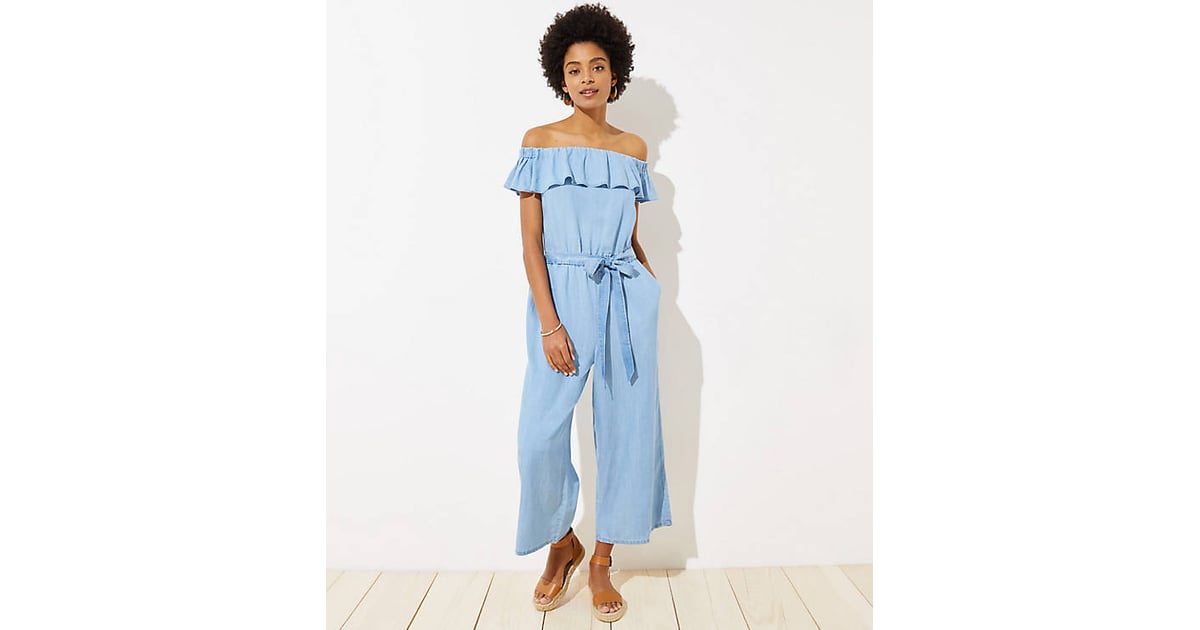 loft chambray jumpsuit