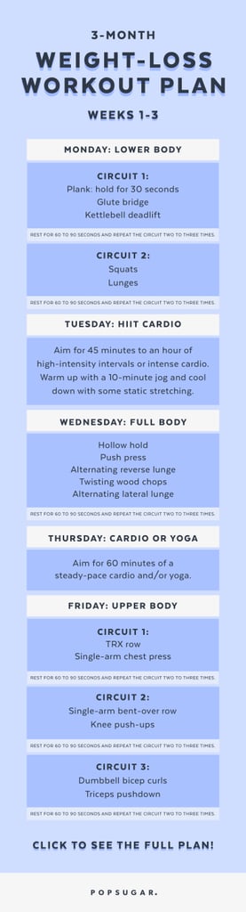 3-Month Weight-Loss Workout Plan | Popsugar Fitness