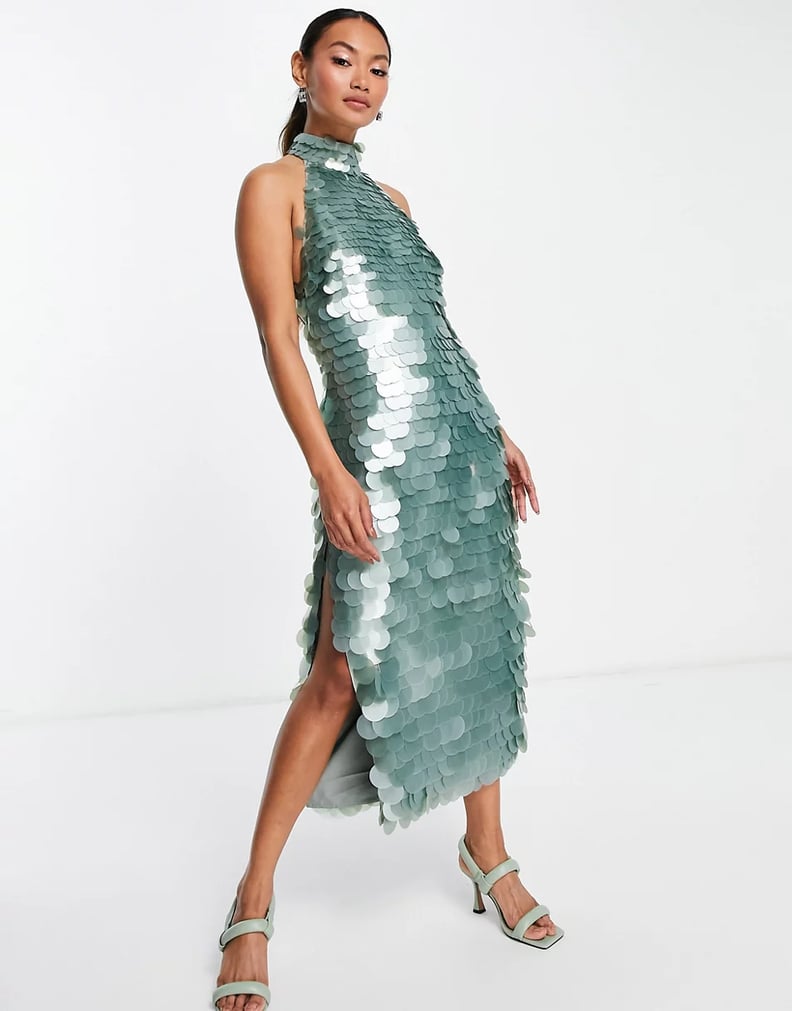 Mermaid Vibes: ASOS Design Disc Sequin Midi Dress