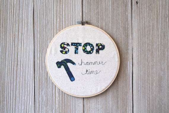 Hammer Time Embroidery Hoop
