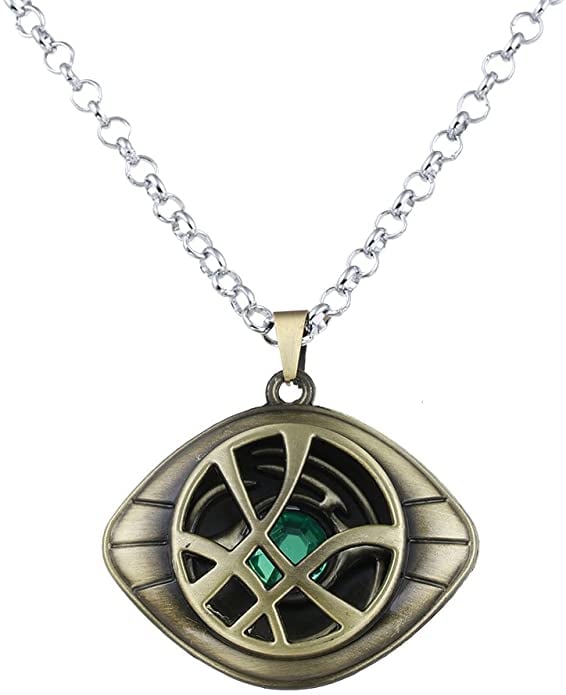 Doctor Strange Eye Of Agamotto 1:1 Led Light Painted Metal Necklace  Collections | eBay