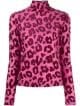 Ambush Animal-Print Roll-Neck Top