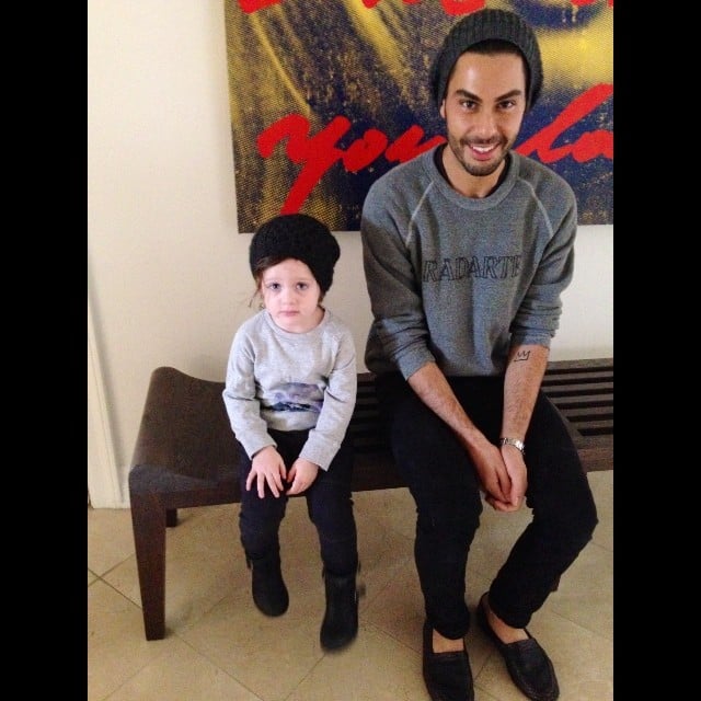Skyler Berman twinned his mom's colleague, Joey Maalouf, one morning.
Source: Instagram user Rachel Zoe