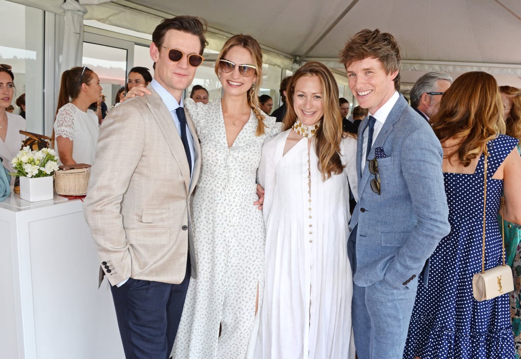 Matt Smith, Lily James, Hannah Bagshawe, and Eddie Redmayne