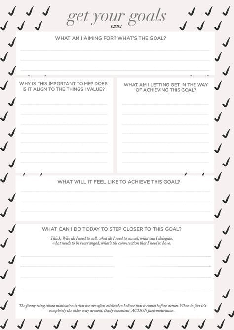 Printable Goal Setting Worksheet | Free Printable Goal Sheets ...